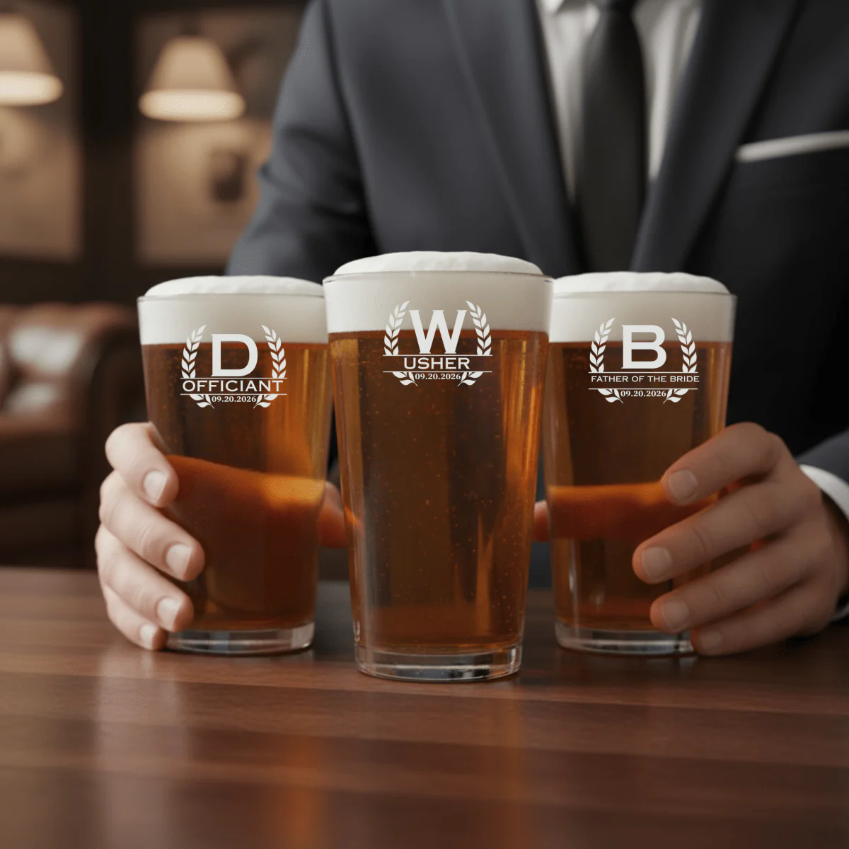 The Signature Groomsmen Pint Glass - Image 6