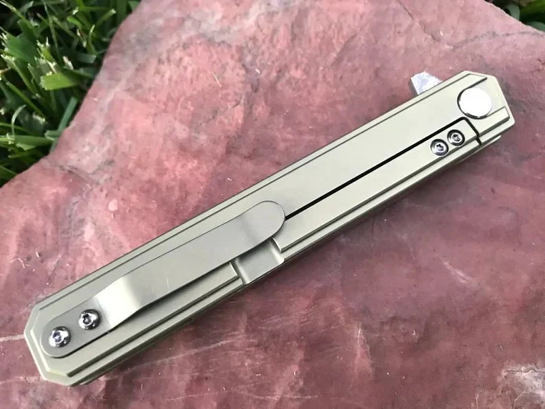 Titanium EDC Damascus Knife - Image 4