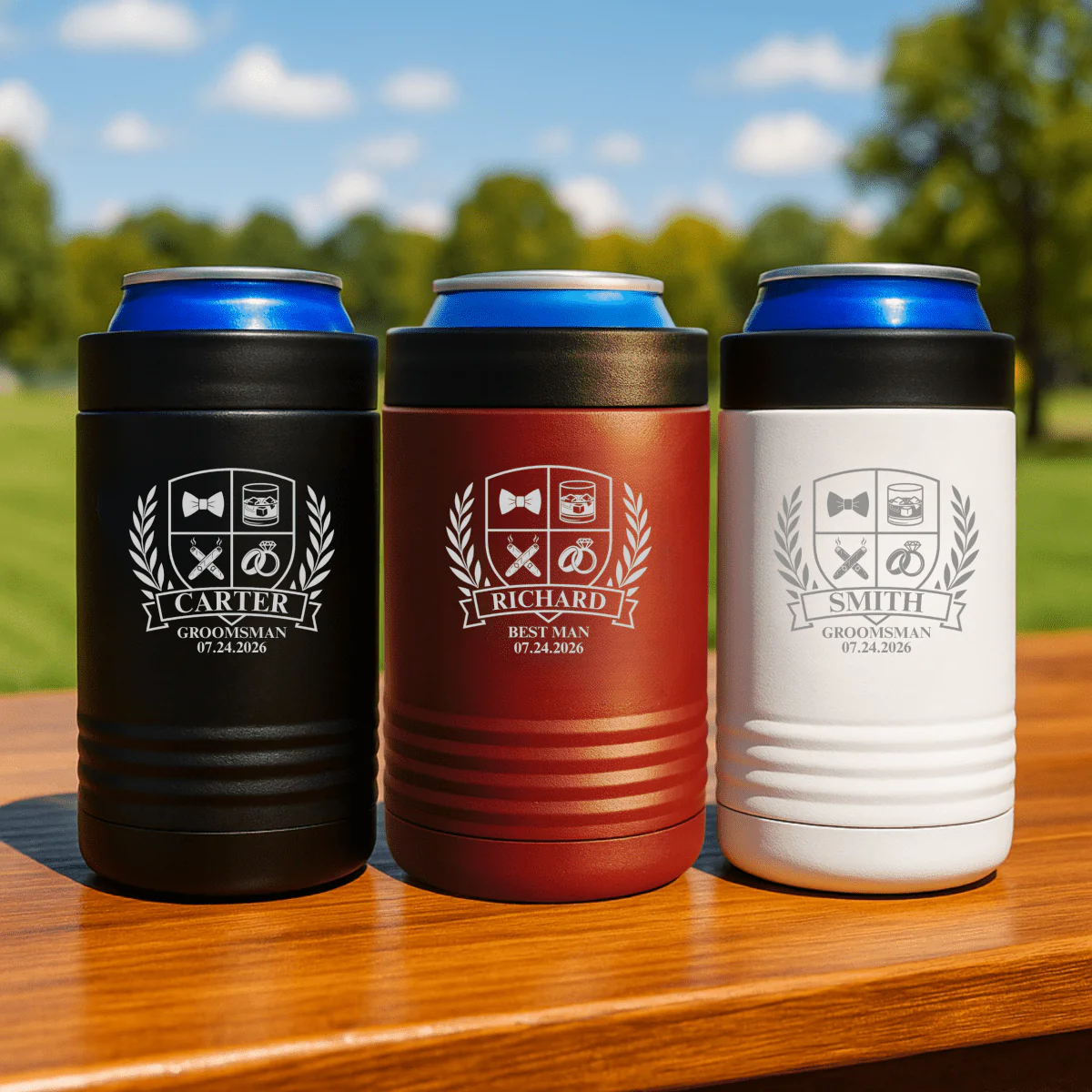 Wedding Party Crest Can Cooler