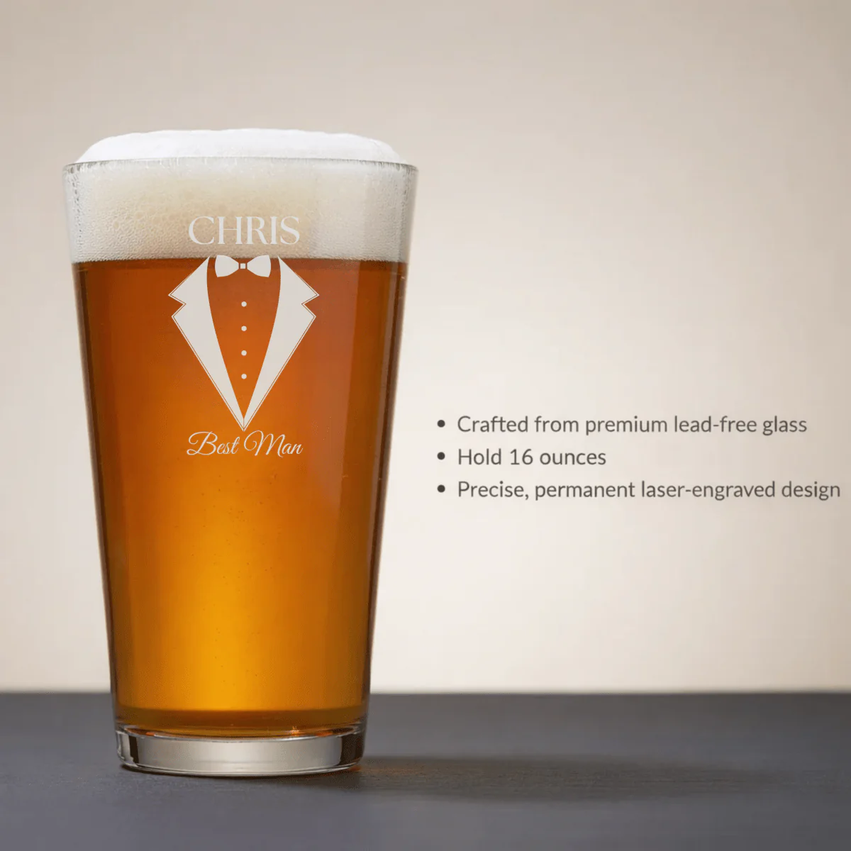 Wedding Party Pint Glass - Image 4