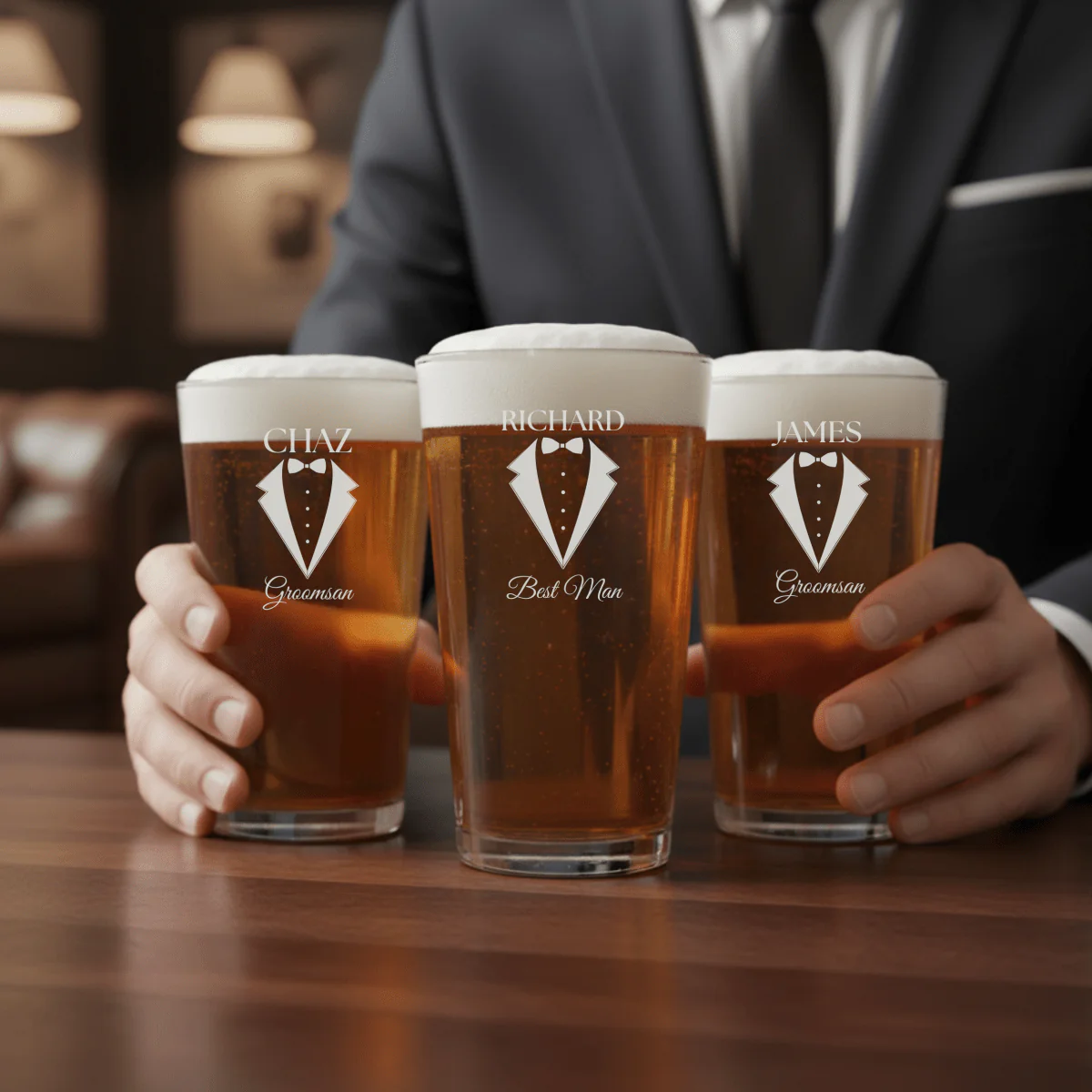 Wedding Party Pint Glass - Image 6