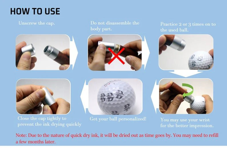 Wooden Golf Ball Stamp - Image 12
